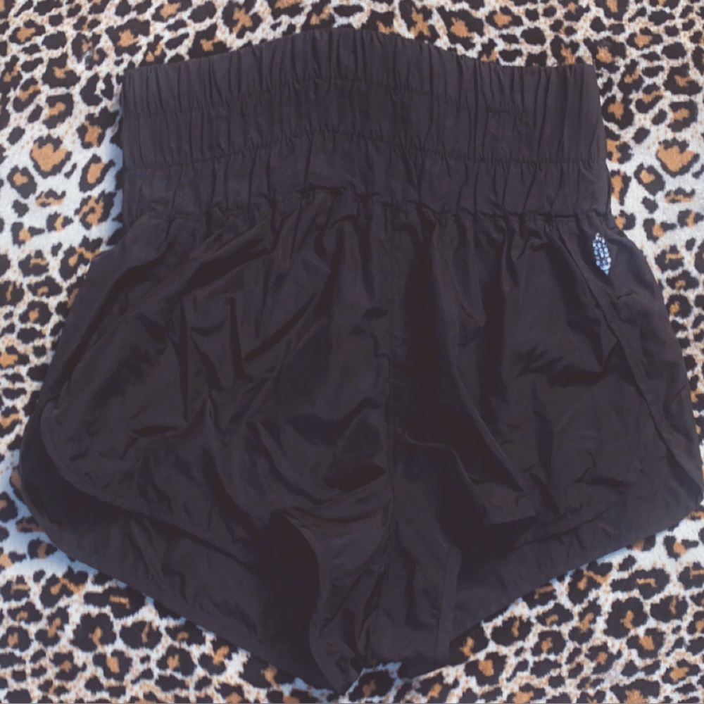 Free People Black High-Waist Athletic Shorts